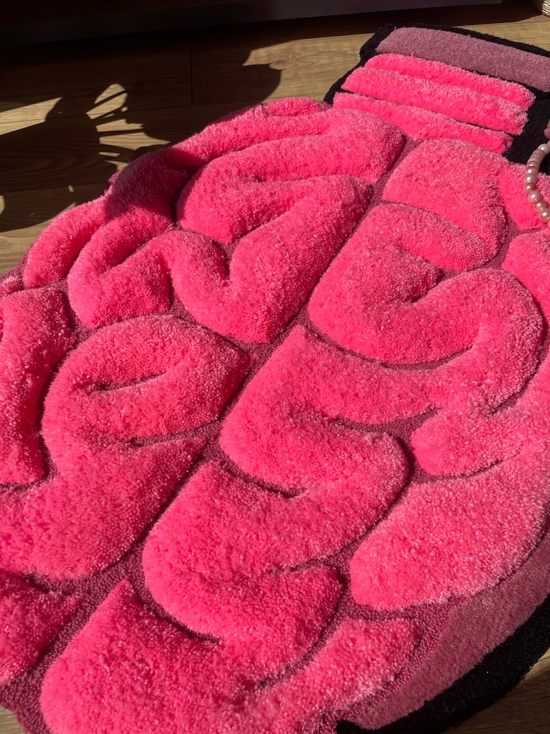 Handmade Tufted Brain Rug: 3D Fluffy Bomb Decor - Etsy