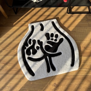 Funny tufted custom rug, handmade wool rug, luxury 3d rug, 3d fluffy carpet