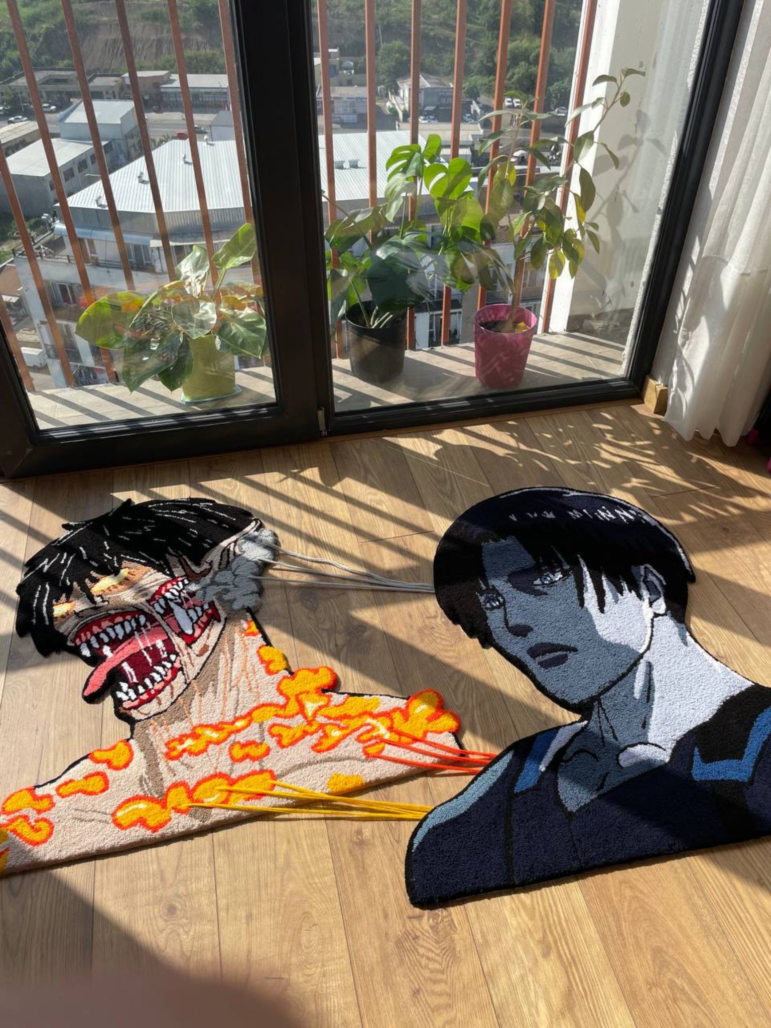 BRUNT×ヒロ コラボアートマット Attack on Titans Rug, Moving Parts Rug, Living Room Decor Rug
