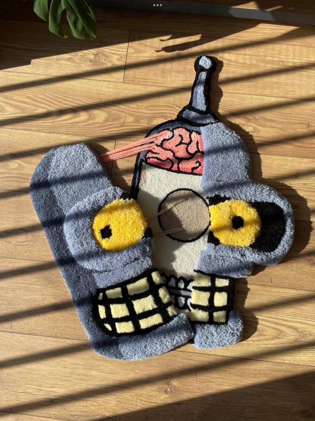 Bender Skeleton Fluffy Rug: Handmade 3D Tufted Carpet - Etsy