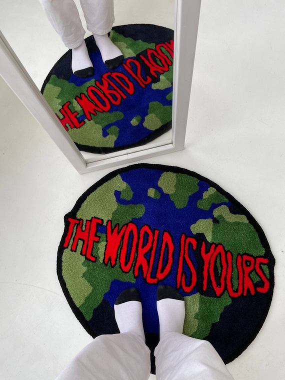 The World is Yours Custom Rug. Planet Earth Carpet Tufting - Etsy
