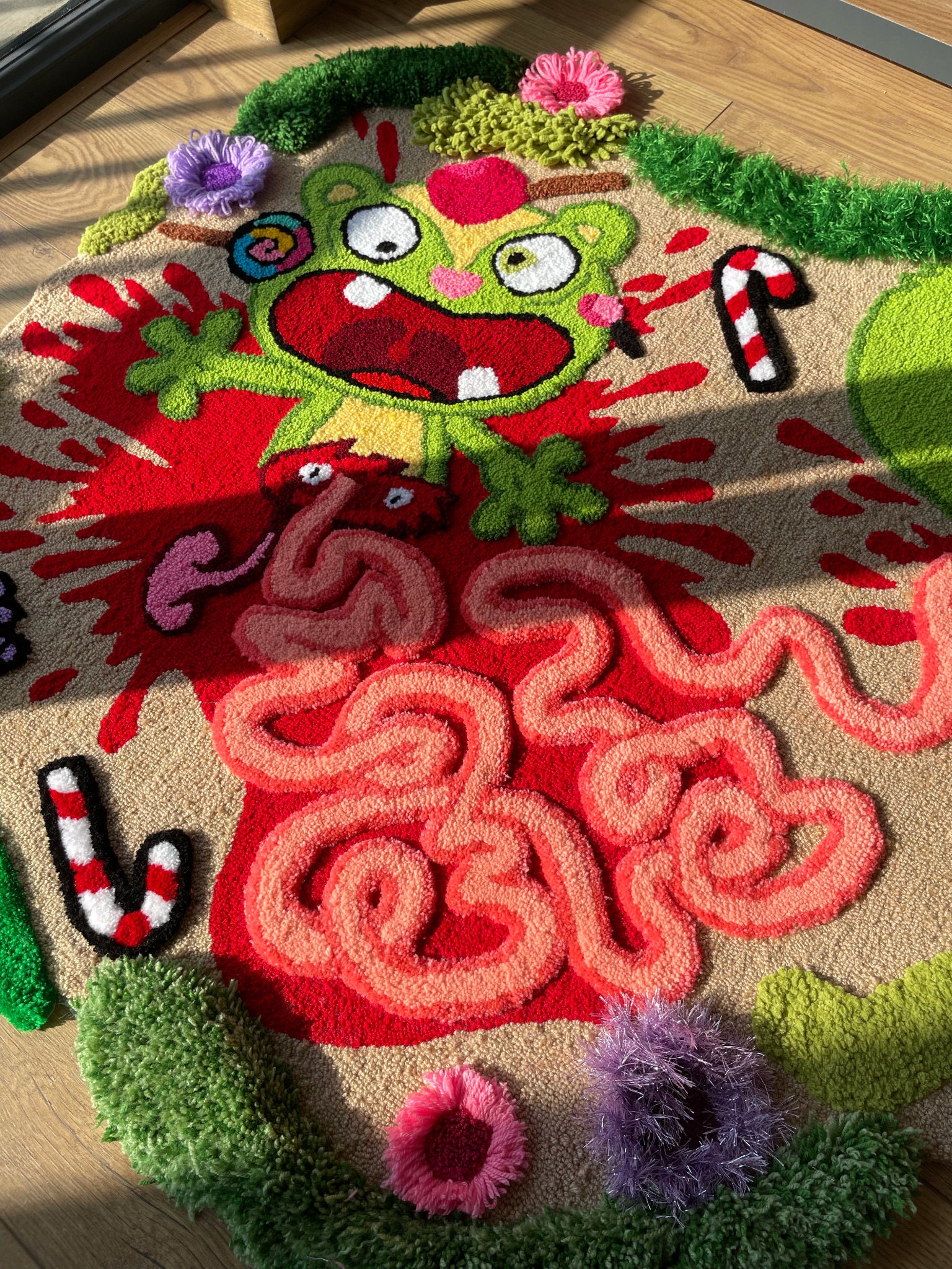 Forrest Friends Rug Nutty Happy Tree Friends Rug: 3D Mossy Landscape Tufted Carpet - Etsy