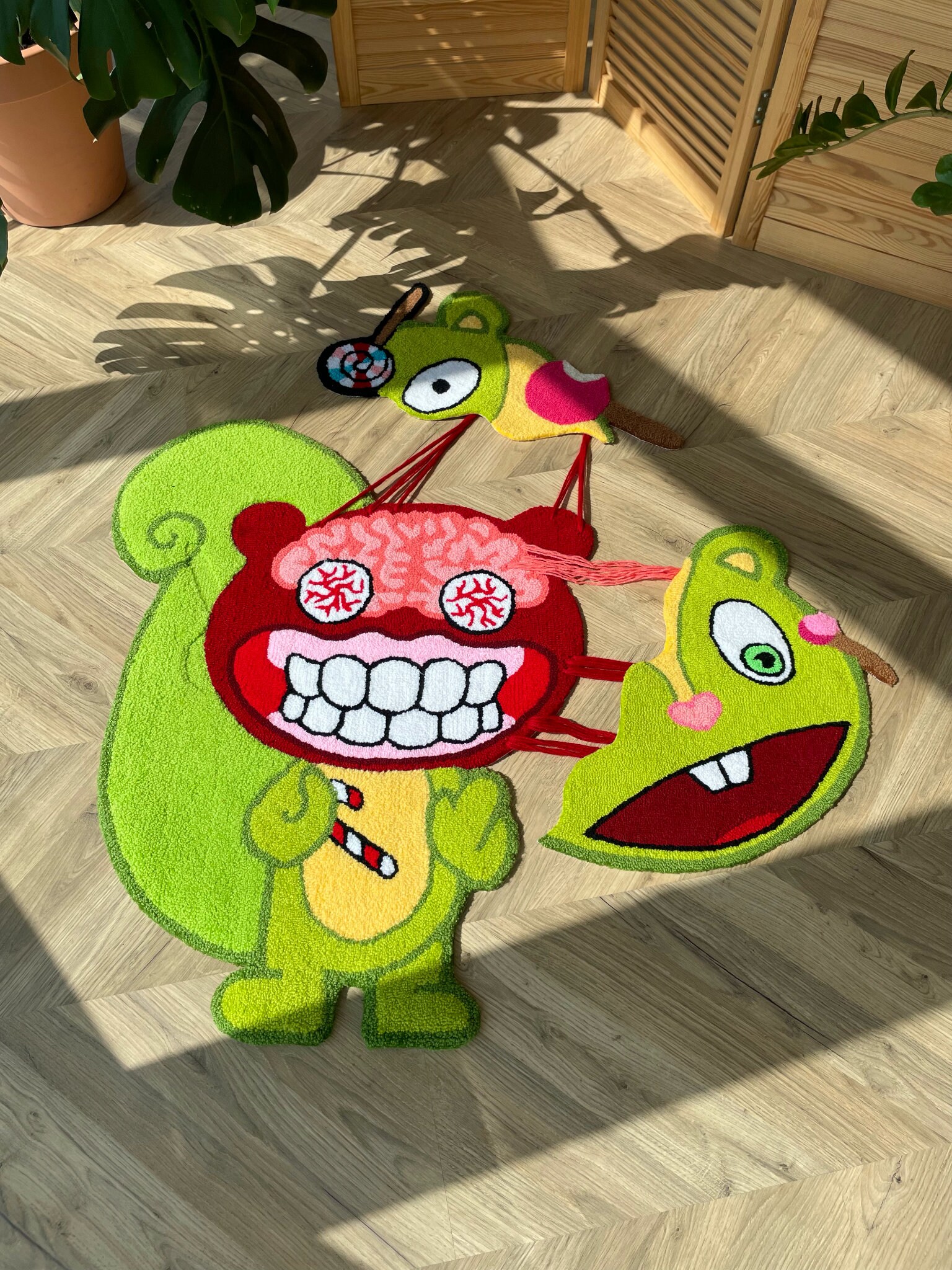 Nutty Happy Tree Friends Rug: Custom Skeleton Carpet Design - Etsy