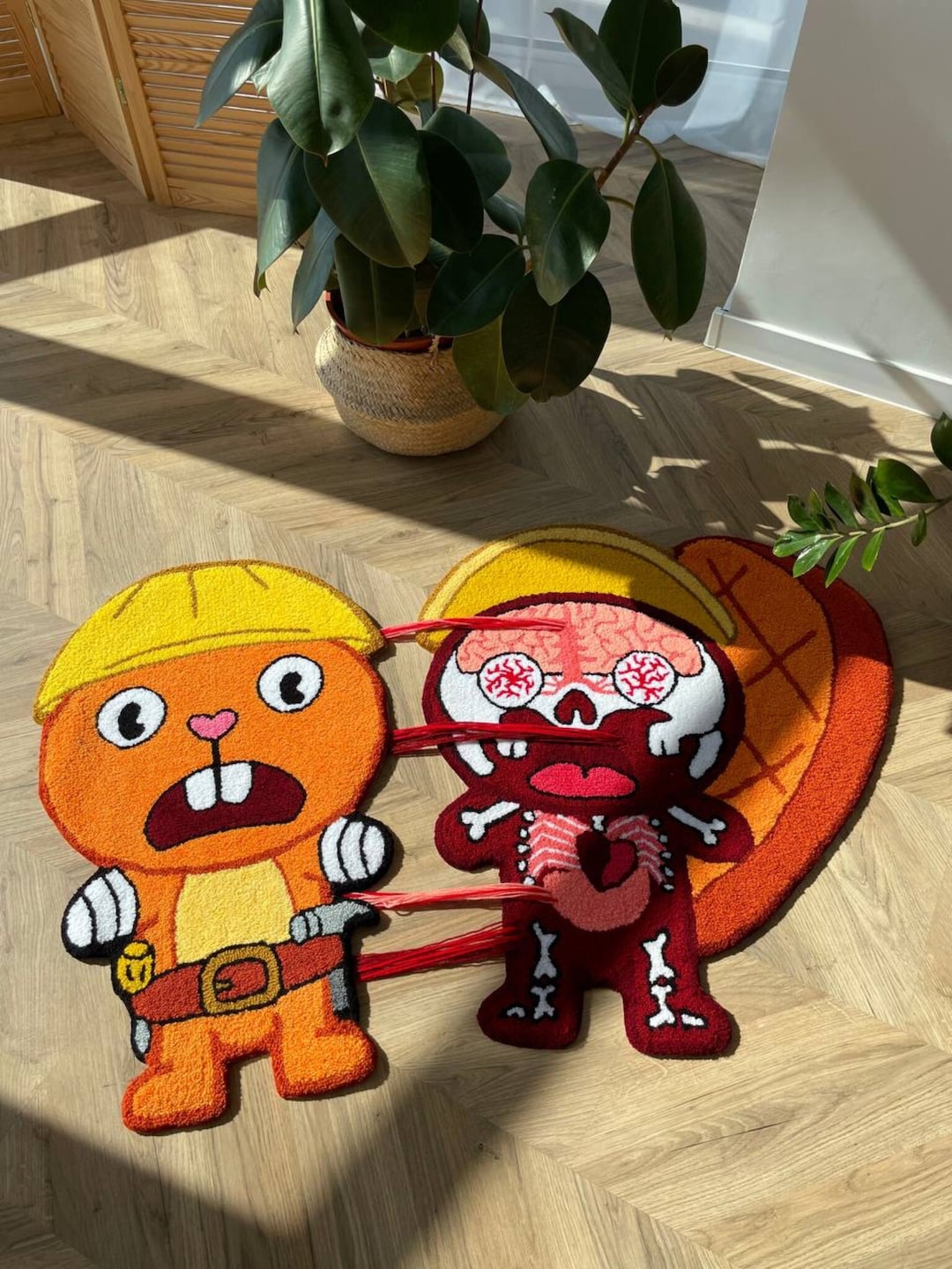 Forrest Friends Rug Happy Tree Friends Tufted Skeleton Rug - Etsy