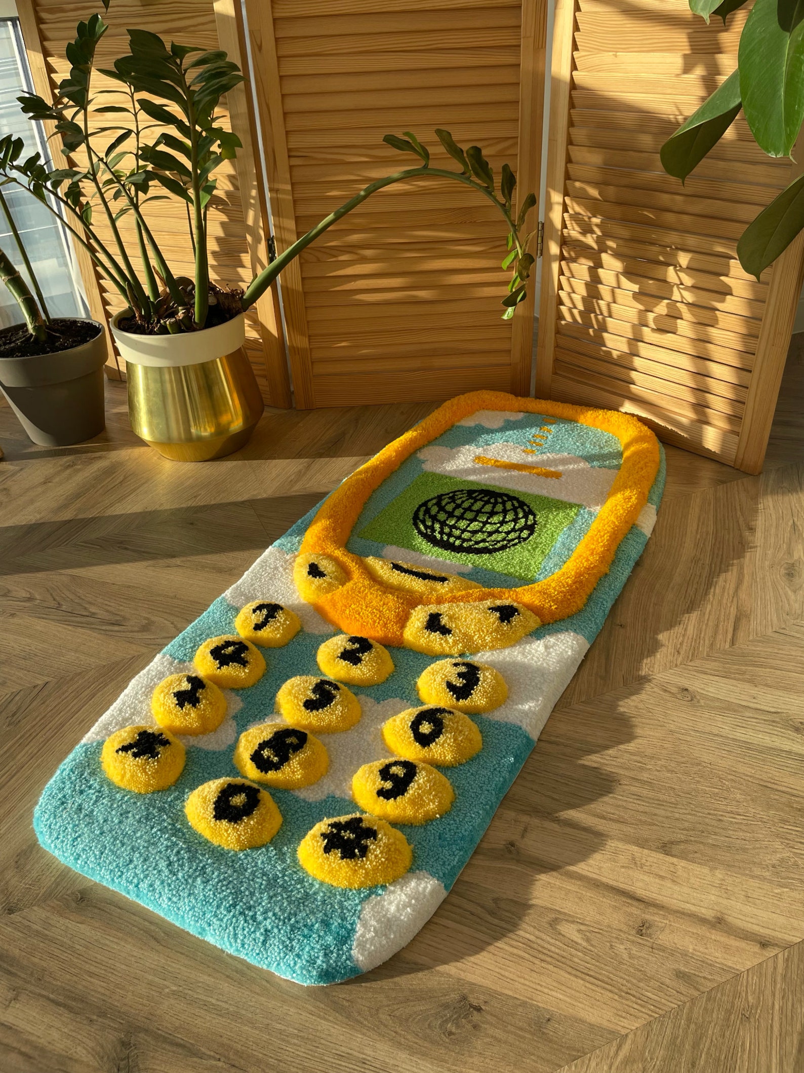 Telephone Rug Fluffy 3d Custom Phone Rugs, Tufted Handmade High Pile Carpet, Phone ...