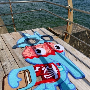 Sniffles From HTF Collection Rug, Skeleton Rug, Handmade Tufted Custom ...