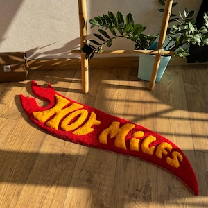 Funny fluffy custom rug tufting