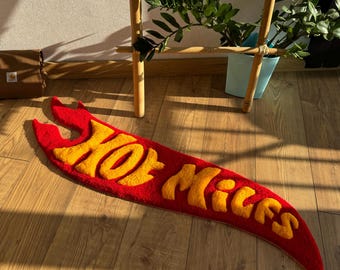 Funny fluffy custom rug tufting