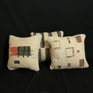 Handmade Moroccan Wool Pillow Cover: Bohemian Throw Cushion