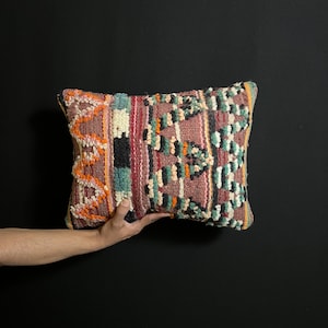 Natural Handmade Colour Cushions - Handmade Vintage Berber Pillows, Berber Pillows - wool pillows, and bohemian decoration