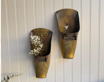 Jambons de cheval antique col en bois fer outil agricole