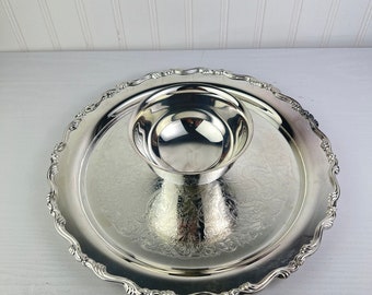 ONEIDA USA アンティーク Vintage Oneida USA Silver Plated One Piece Chip & Dip