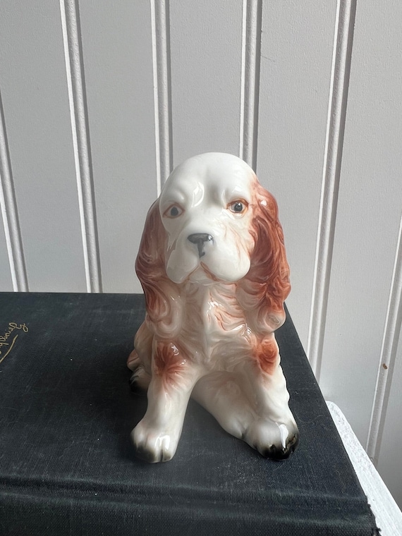 Vintage Painted Cocker Spaniel Dog Puppy Figurine 4