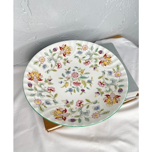 Minton HADDON HALL Bone China 11&quot; Pasta Serving Bowl Floral Platter Plate