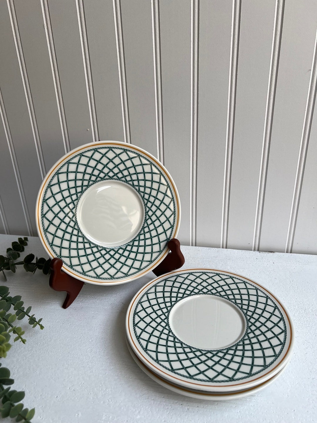 Dinner Plates Villeroy And Boch Basket Weave Pattern Vintage