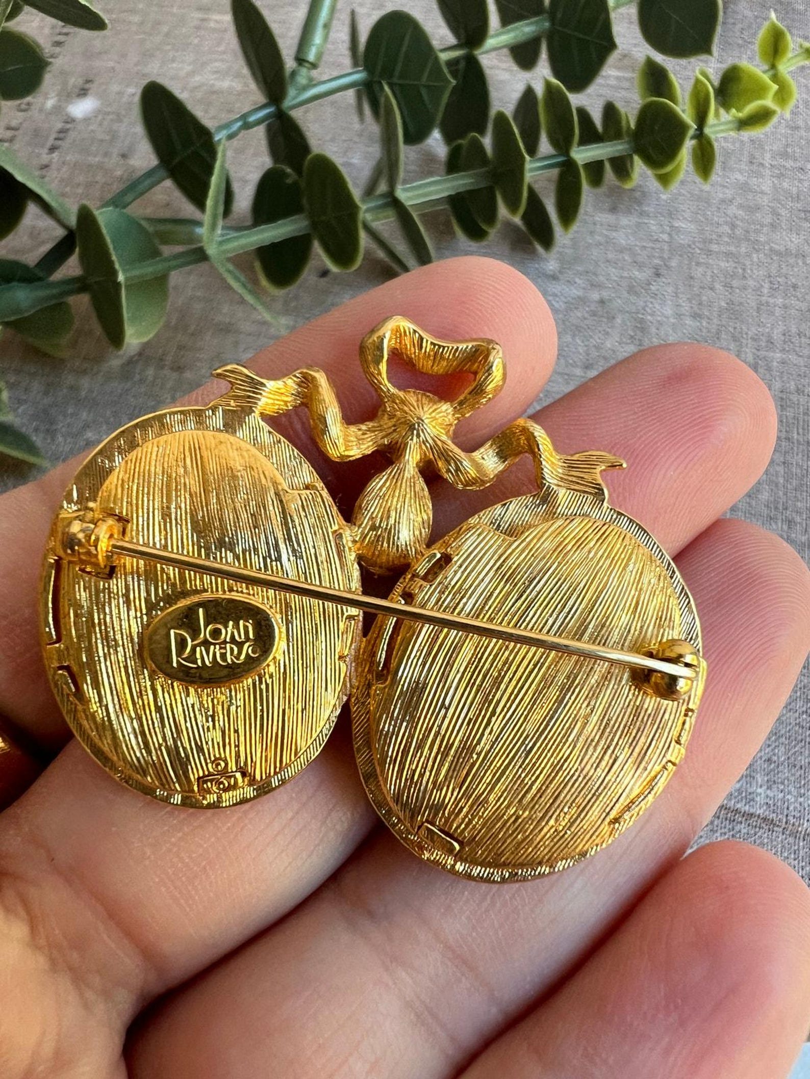 Vintage JOAN RIVERS Brooch Pin Rare Book Piece 