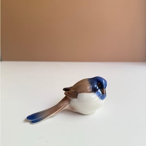 Royal Copenhagen Bing & Grøndahl Titmouse Bird #1635 &quot;Pessimist&quot; | Made in Denmark | Bird Watcher Lover Gift