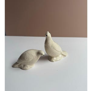 Vintage Lenox Salt and Pepper Shakers Set | Pheasant & Quail | Platinum Trim | Made in USA