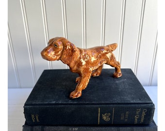Vintage Irish Setter Porcelain Figurine | Made in Japan | Ceramic Red Setter Dog | Retreiver