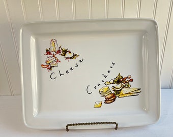 Cheese & Crackers By Pottery Barn Rectangular Tray