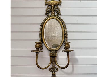 Set Di 3 Portacandele Dorati Hewory In Vetro A Coste Con Base In Metallo, Alti E Conici (altezze 37, 43, 48 Cm), Per Candele A Bacchetta, Perfetti Come Centrotavola Eleganti Per Matrimoni E Natale