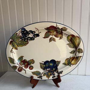 Vintage Pier 1 Ovale Platte | 17 "x 12,5" Obstmuster | Hergestellt in England