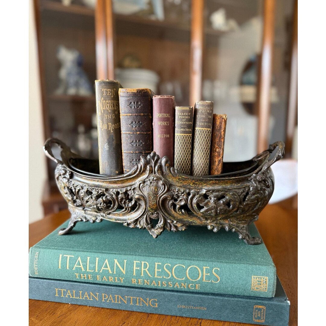 Vintage Castilian Imports Bronze Jardiniere Planter | 15” Ornate