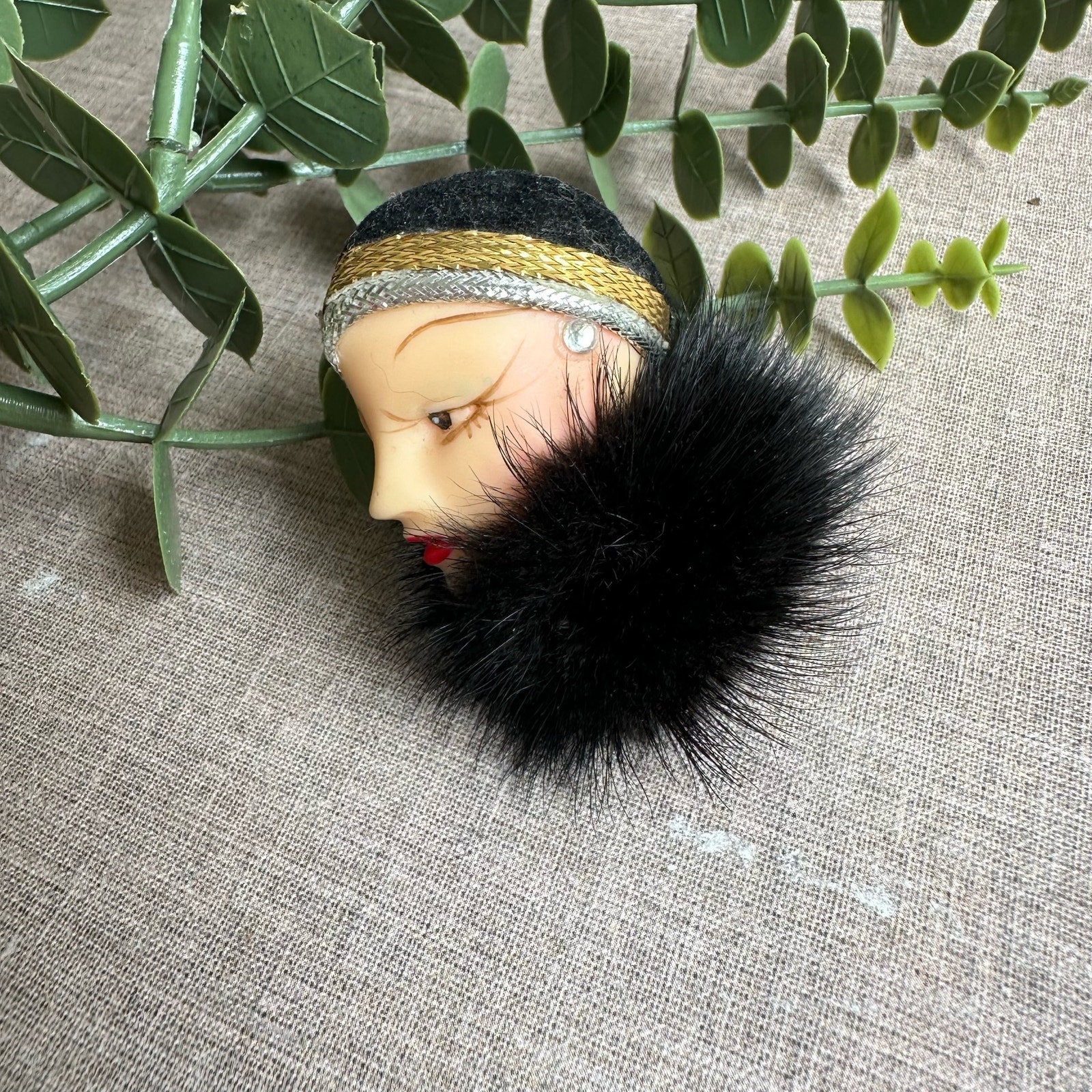 Lady Mink Fur Brooch - Etsy