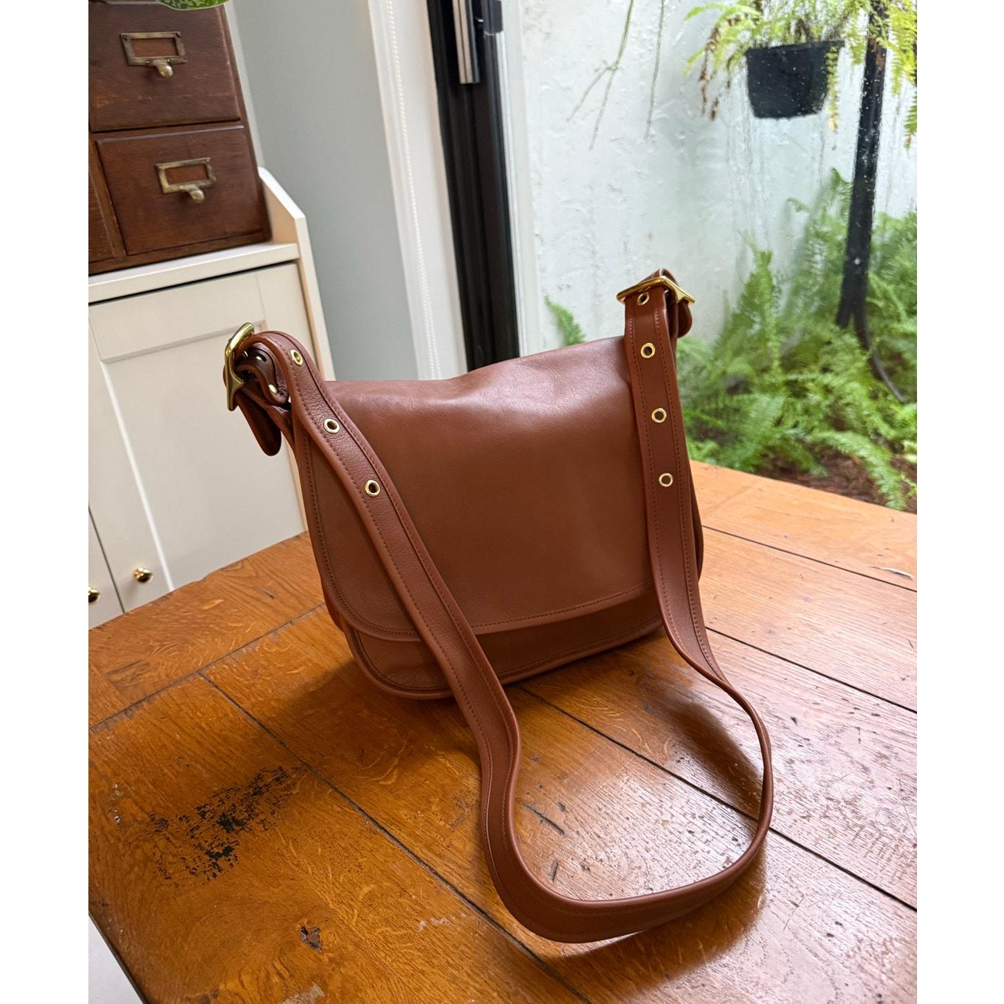 バッグ Vintage Coach Shoulder Bag Leather Brown Vintage Brown Leather Coach Bag - Etsy