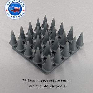 25 O Scale Road Cones O Scale 2209