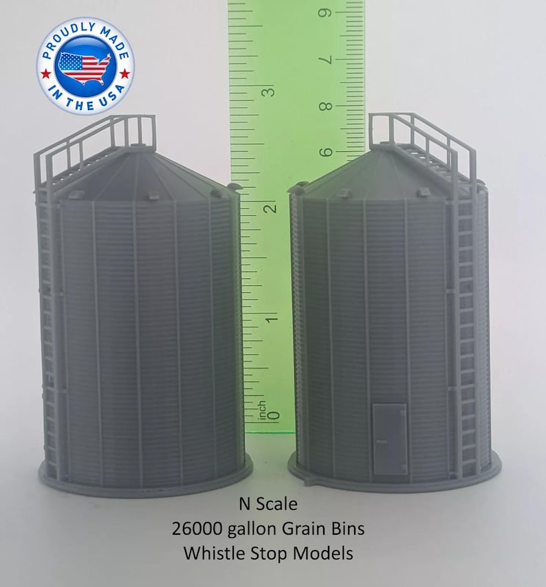 Z Scale Set of (2) 26000 Bushel Grain Bins - Etsy