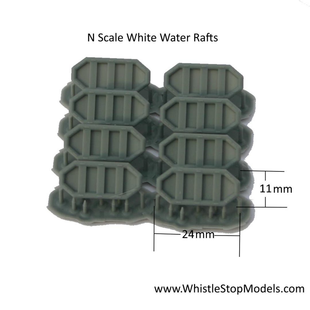 N Scale 1/160 White Water Rafts Set of 8 | Whistle Stop Models - Etsy