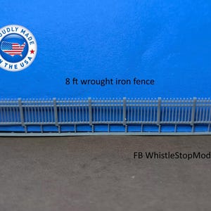 HO Scale 8 Ft Tall Double Rail Wrought Iron Fence - Etsy