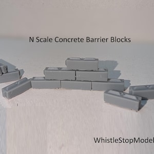 N Scale Large Concrete Retaining Blocks 12/set