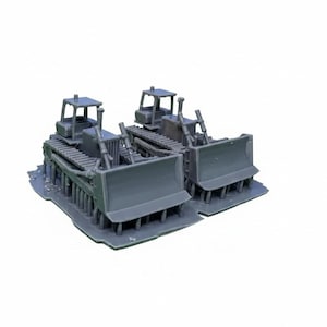 N Scale Small Bulldozers Set of 2 | Whistle Stop Models |  1/160