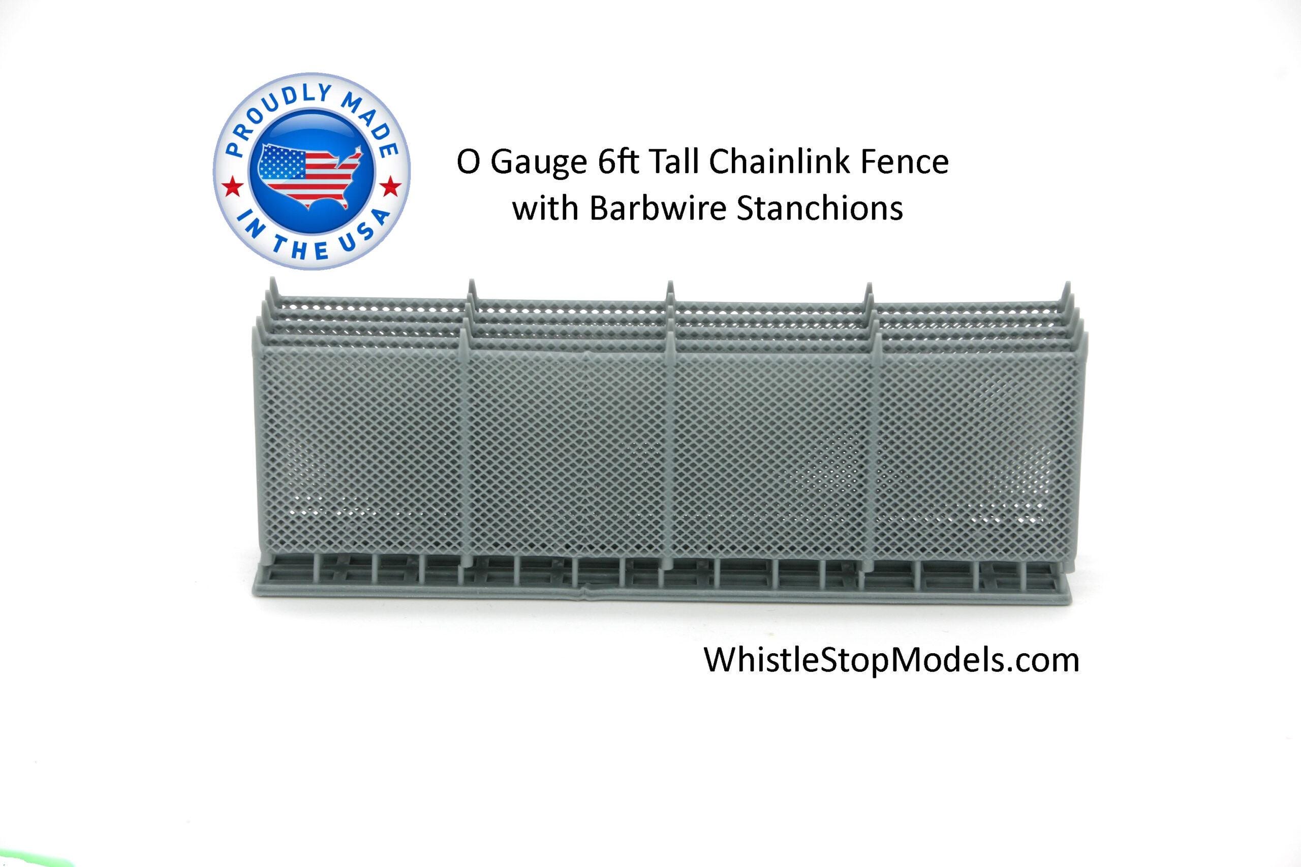 O Scale Chain Link Fence Oscale 6ft Chainlink Fence With Barbwire Stanchions