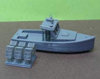 HO Scale 35ft Lobster Boat and Traps HO1008