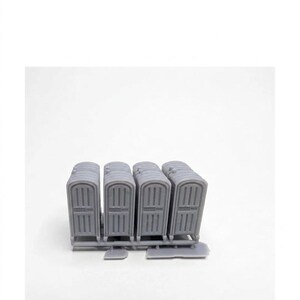 HO Scale Porta Pottys Set of 8 | Whistle Stop Models| 1/87