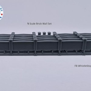 N Scale Brick Wall Fence