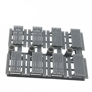 N Scale Picnic Tables, Grills, Trash Barrels for Camping Scene