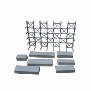 N Scale Modern Lumber Rack with (7) Stacks of Lumber | Whistle Stop Models |  1/160
