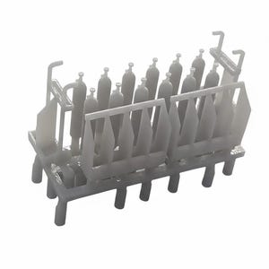 N Scale 1/160 Torch Sets (4) Carts, (4) Racks and (24) tanks | Whistle Stop Models