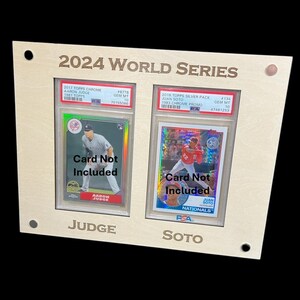Présentoir iWoodMD PSA 2 - Séries mondiales 2024 Juan Soto - Aaron Judge New York Yankees