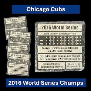 Chicago Cubs 2016 World Series Slate Coasters (Set of 5)