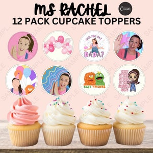 Ms Rachel Birthday Party Cupcake Toppers | Songs for Little Party Favor ...