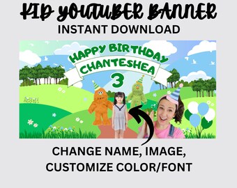 Ms Rachel Birthday Banner | Ms Rachel Party Decorations | Ms Rachel Poster | Ms Rachel Backdrop | Icky Sticky Sign | Kids Show Celebration