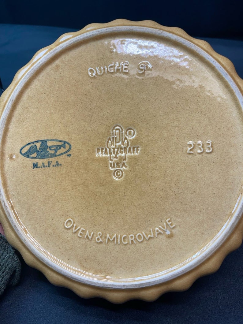 Vintage Pfaltzgraff 9 Quiche Dish Oven & Microwave Safe, 233, M.A.F.A