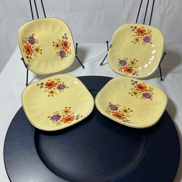 Vintage Limoges China Co. USA Sebring, OH Golden Glow Bread Plates - Set of 4