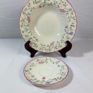 Vintage Johnson Brothers &quot;Summer Chintz&quot; Bowl and Saucer Set | Made in England.