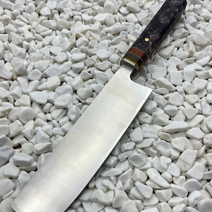 Personalize Epoxy Handle Chef Knife Stainless Steel Santoku Knife Japenese Kitchen Knife Engraved Chef Knife Cooking Knife for Gift For Him